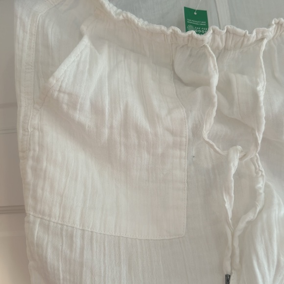 Ankle crop gauze pants - Picture 4 of 4